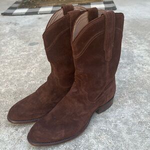*NEVER WORN* Tecovas “The Shane” Suede Western Roper Cowboy Boots, 9.5EE